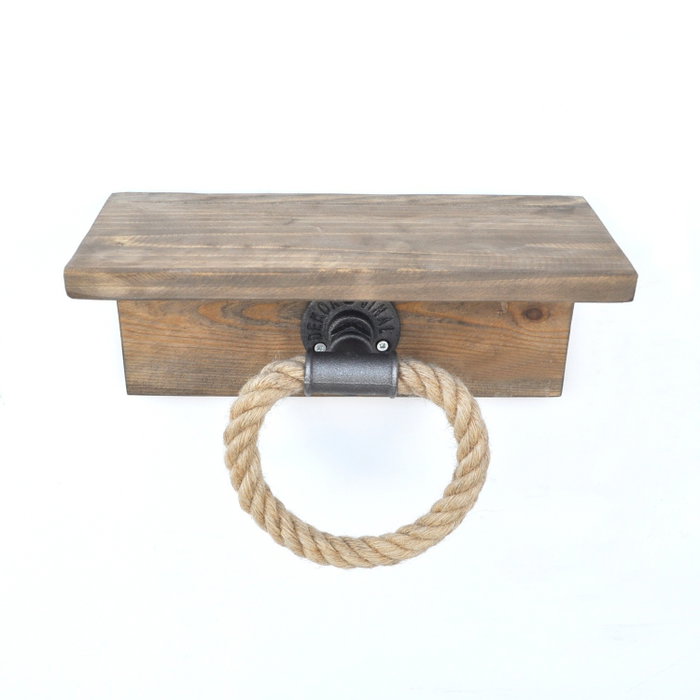 Hanah Home Boruraf136 Gancho de tubo de madera y cuerda Nogal Hanah Home Boruraf136 Gancho de tubo de madera y cuerda Nogal